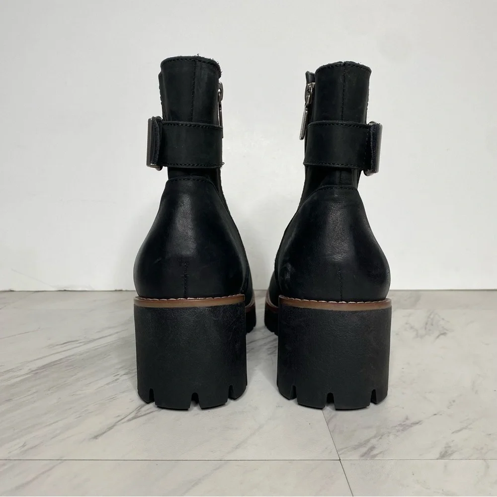 Blondo Darleen Black Nubuck Heeled Bootie 9 1/2 M